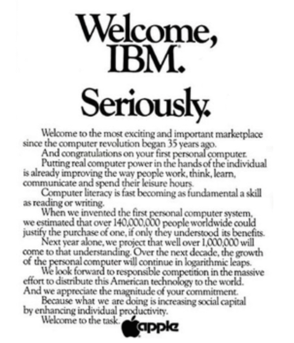 Apple Welcomes IBM