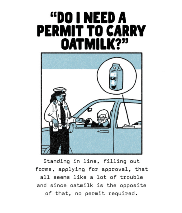 The Only Contraband Here Is How Good Oatmilk Tastes.