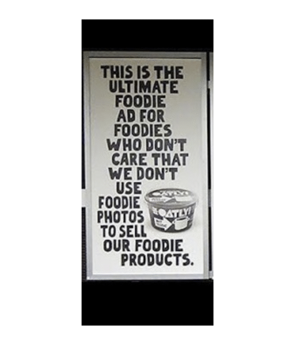 The Anti-Foodie Foodie Ad.