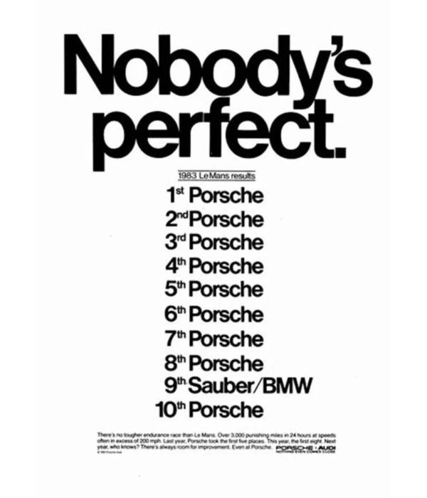 Nobody’s Perfect.